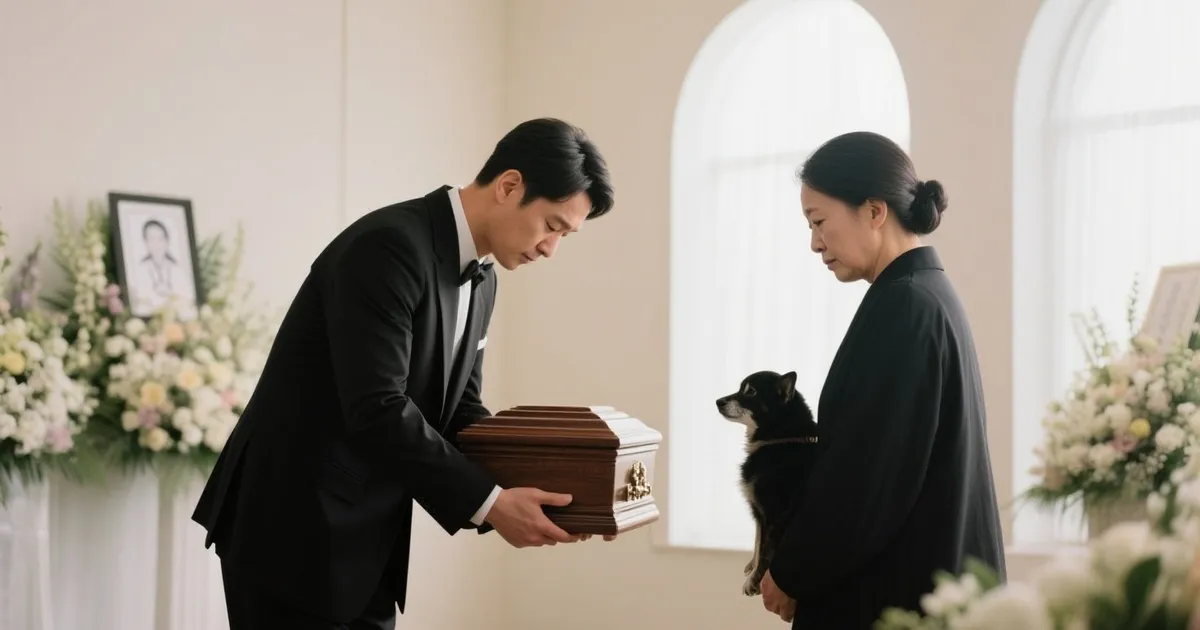 안양강아지화장 참관하는 모습
