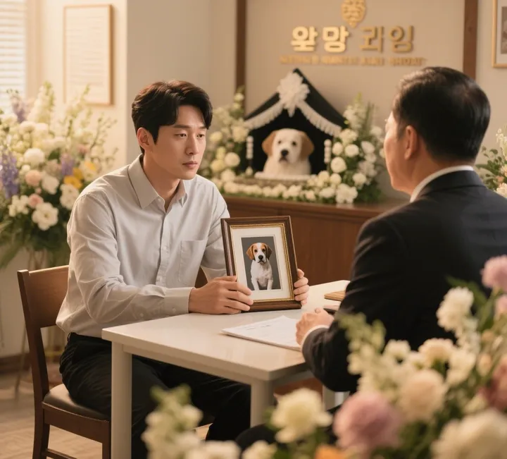 부평강아지장례 상담받는 모습