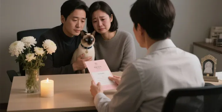부산 고양이 장례식장 상담 장면
