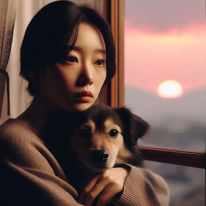 집에서 강아지 안락사 후회할까 걱정하는 보호자 모습