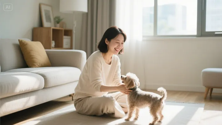 개 장례식 비용을 확인하는 보호자