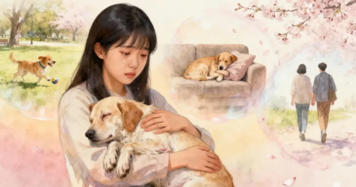 강아지 무지개다리 건넜을 때 모습