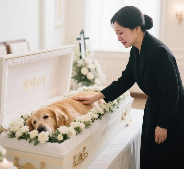 동탄 강아지 장례식장 추모하는 모습