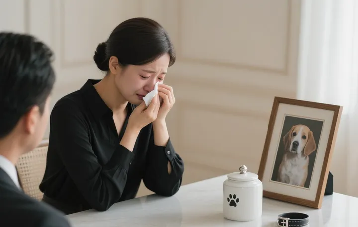 김천강아지장례식장 상담받는 모습