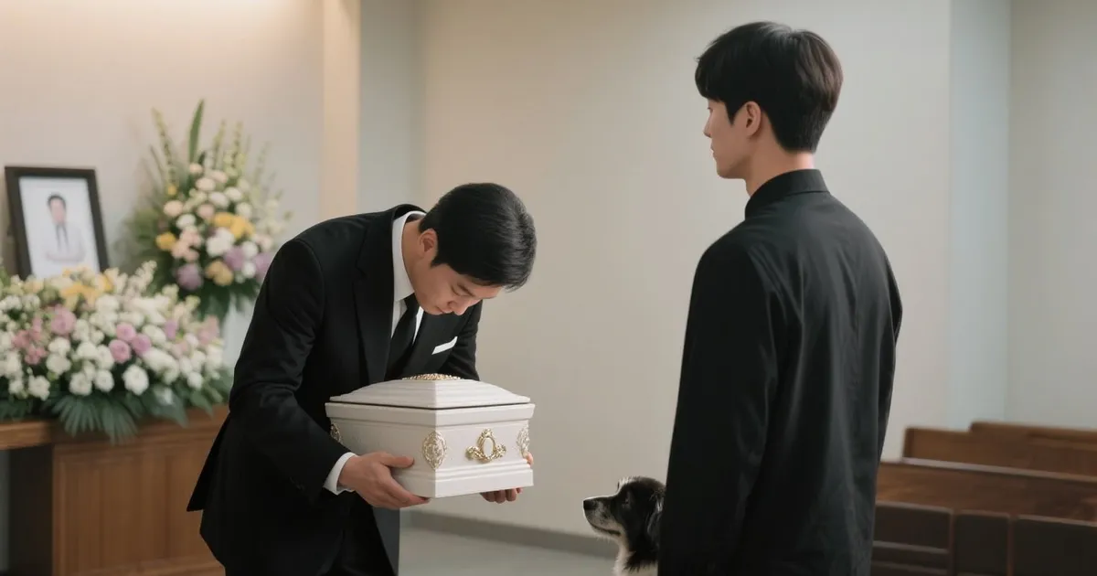 김해반려견장례식장 장례하는 모습