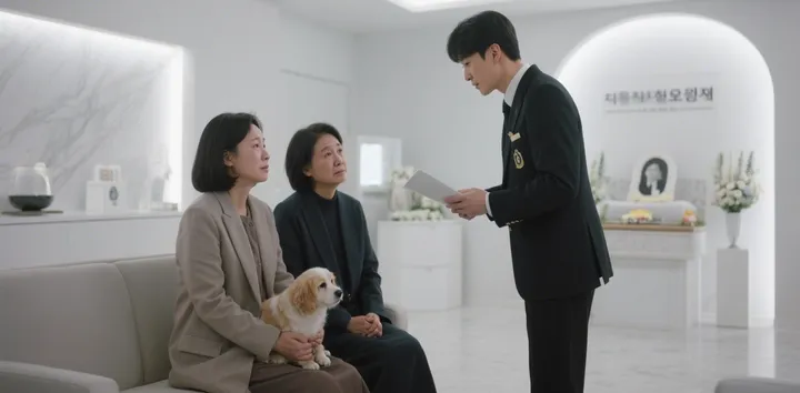 김포 애견 장례식장 상담 받는 모습
