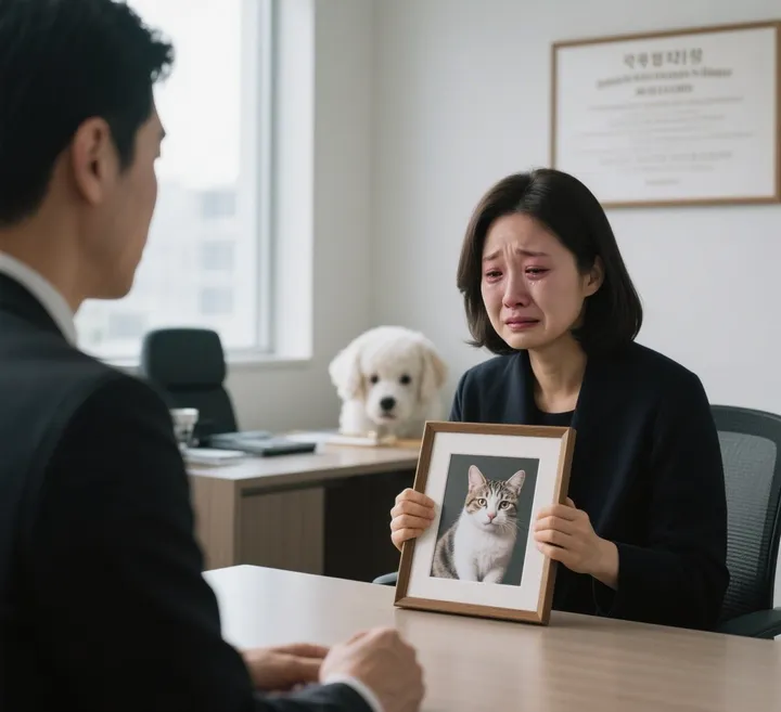 김포 반려동물 장례식장 바로 상담받는 모습