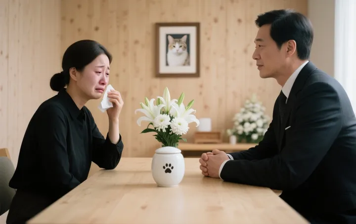 구미강아지장례식장 장례하는 모습