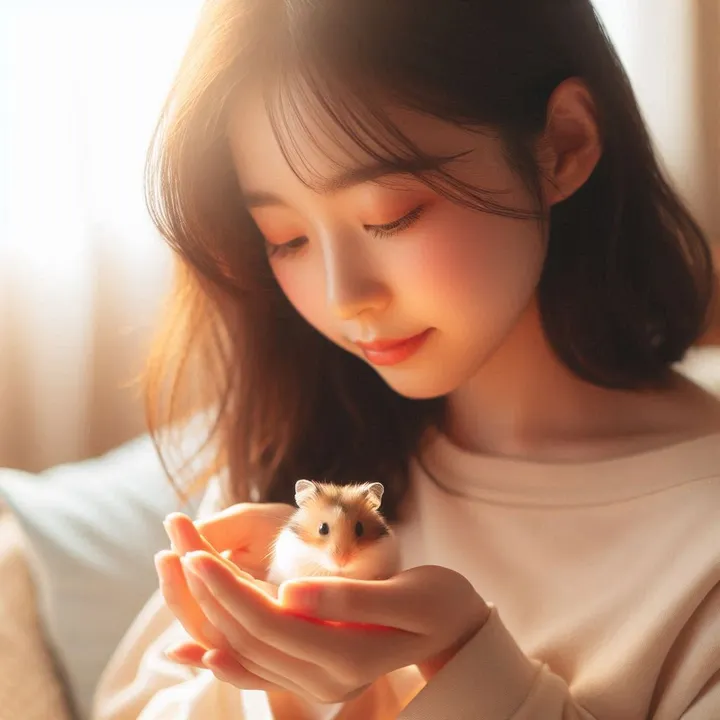 햄스터 사후처리 고민하는 보호자 모습