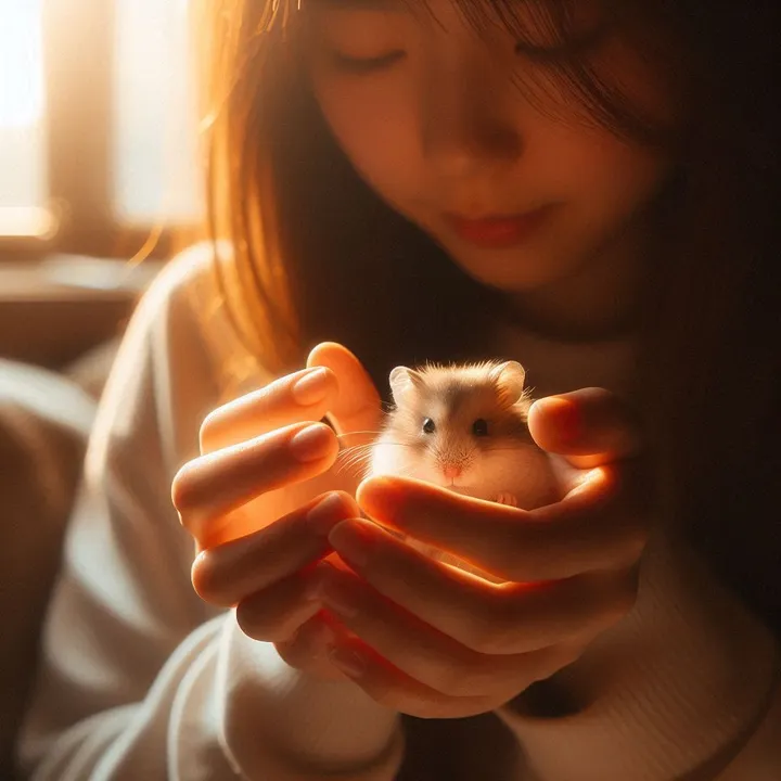 햄스터 장례 걱정하는 보호자 모습