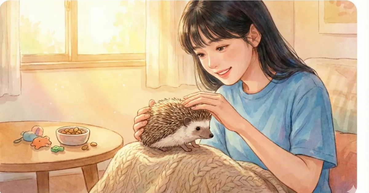 고슴도치장례 걱정하는 보호자