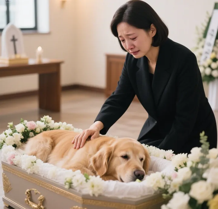 수원 애견 장례식장 추모하는 모습